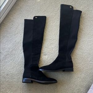 Stuart Weitzman Elegant Black Suede Over-the-Knee Boots